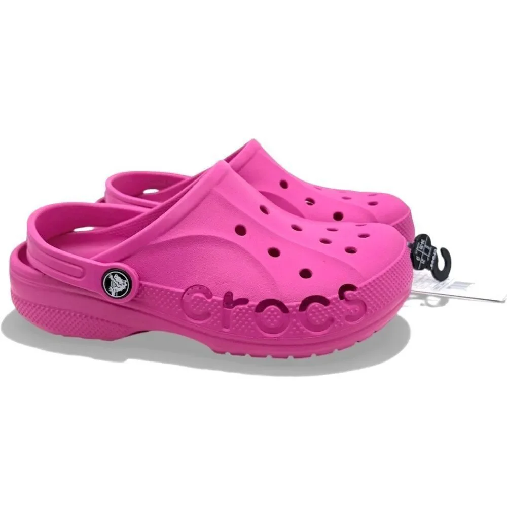 Crocs Baya Clog Candy Pink J3 Youth Slip‑On Shoes Waterproof Classic